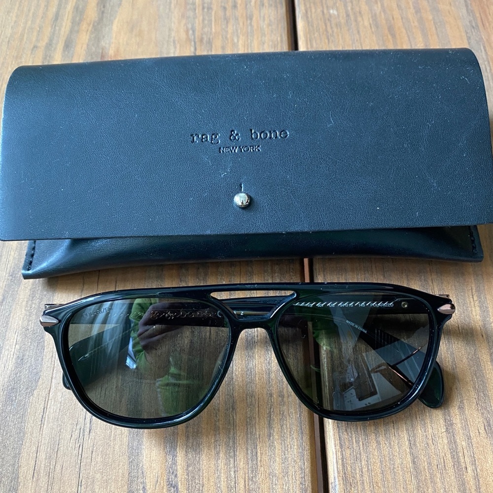 Rag and Bone sunglasses - shiny black - polarized